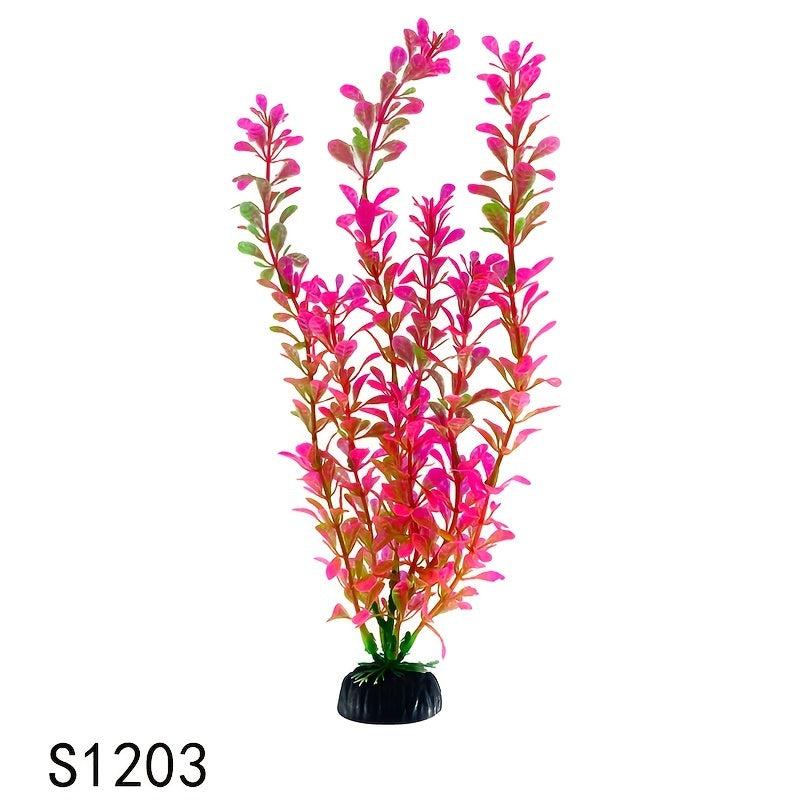 Plastic Aquarium Plant Bundle Artificial Fish Tank Decoration 11 8in