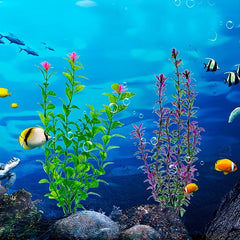Plastic Aquarium Plant Bundle Artificial Fish Tank Decoration 11 8in