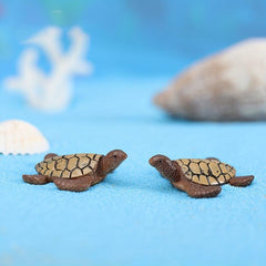 Mini Turtle Ornament for Aquarium, Set of 2