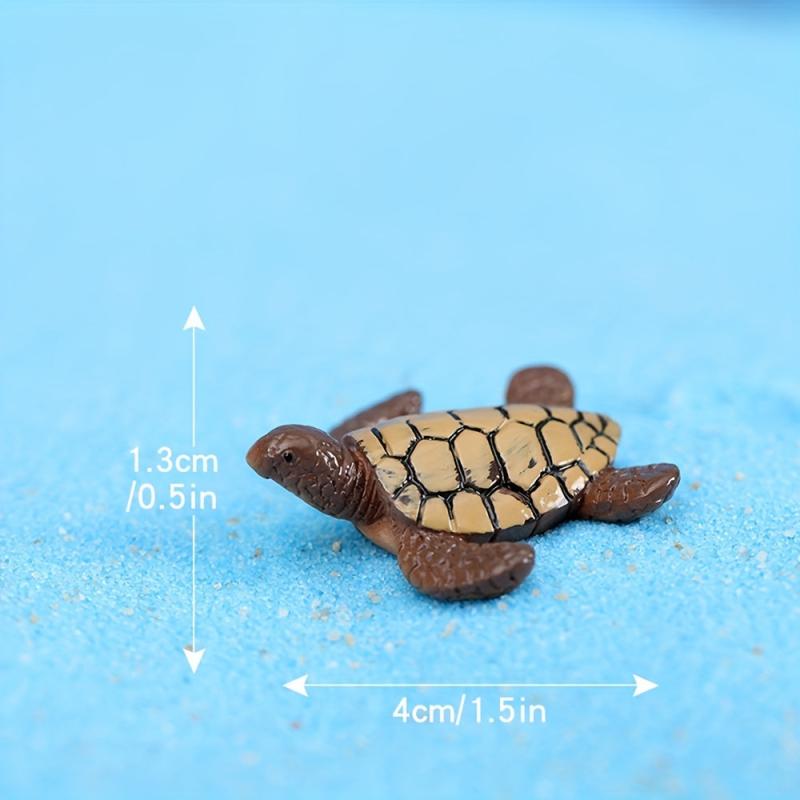 Mini Turtle Ornament for Aquarium, Set of 2