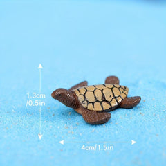 Mini Turtle Ornament for Aquarium, Set of 2