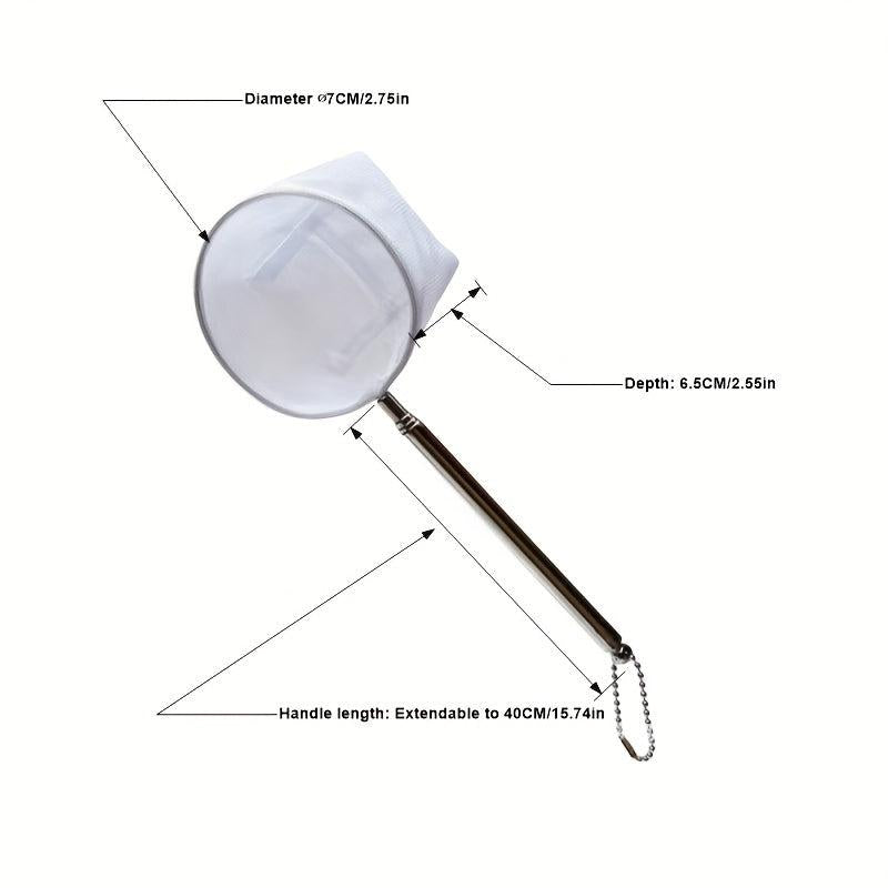 Stainless Steel Retractable Fish Net for Small Fish & Shrimp in Aquariums