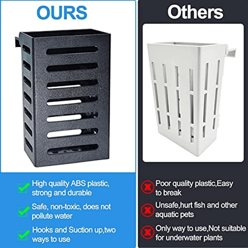 Aquarium Plant Holder With Hooks and Suction Cups (2 Pack)