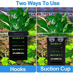 Aquarium Plant Holder With Hooks and Suction Cups (2 Pack)