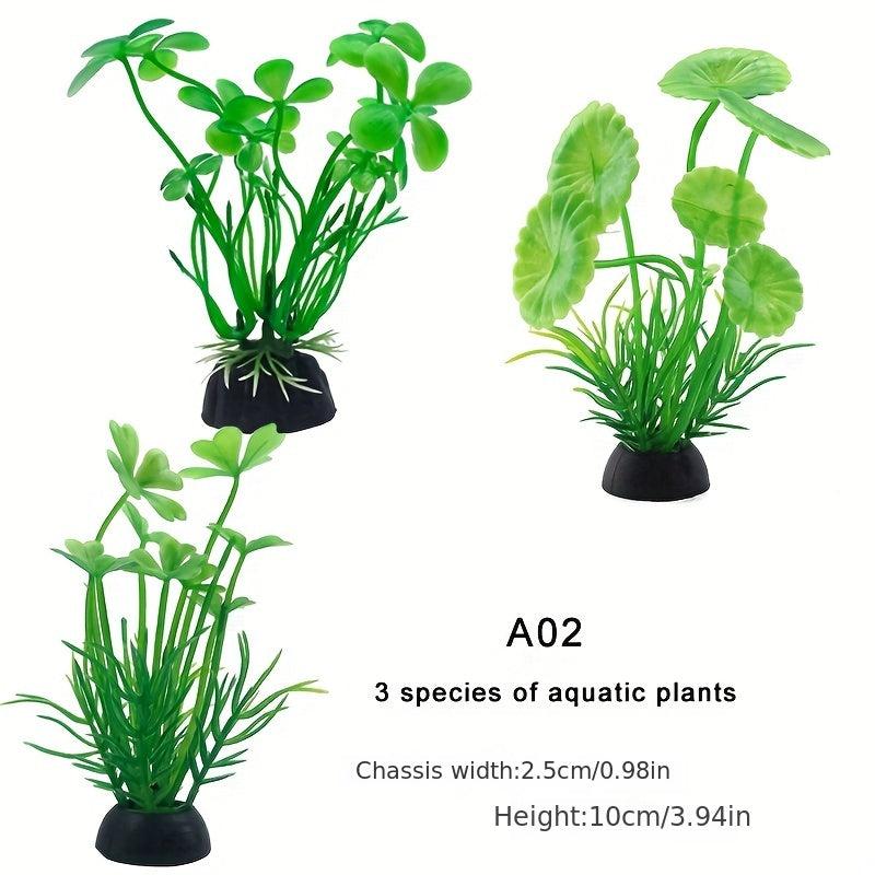 3pc Artificial Aquatic Plants Aquarium Decoration Plastic Plants