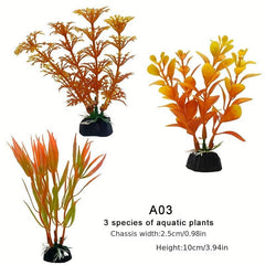 3pc Artificial Aquatic Plants Aquarium Decoration Plastic Plants
