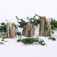 4pcs Aquarium Mountain Ornament Resin Fish Tank Decoration