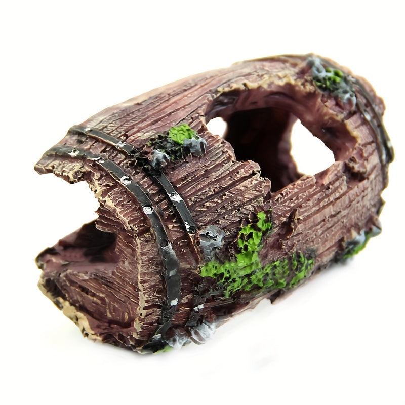 Wine Barrel Fish Hideaway Cave Aquarium Decor Resin Crafts