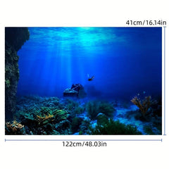 Fish Tank Background Decorative Painting Plants HD Aquarium Landscape Sticker