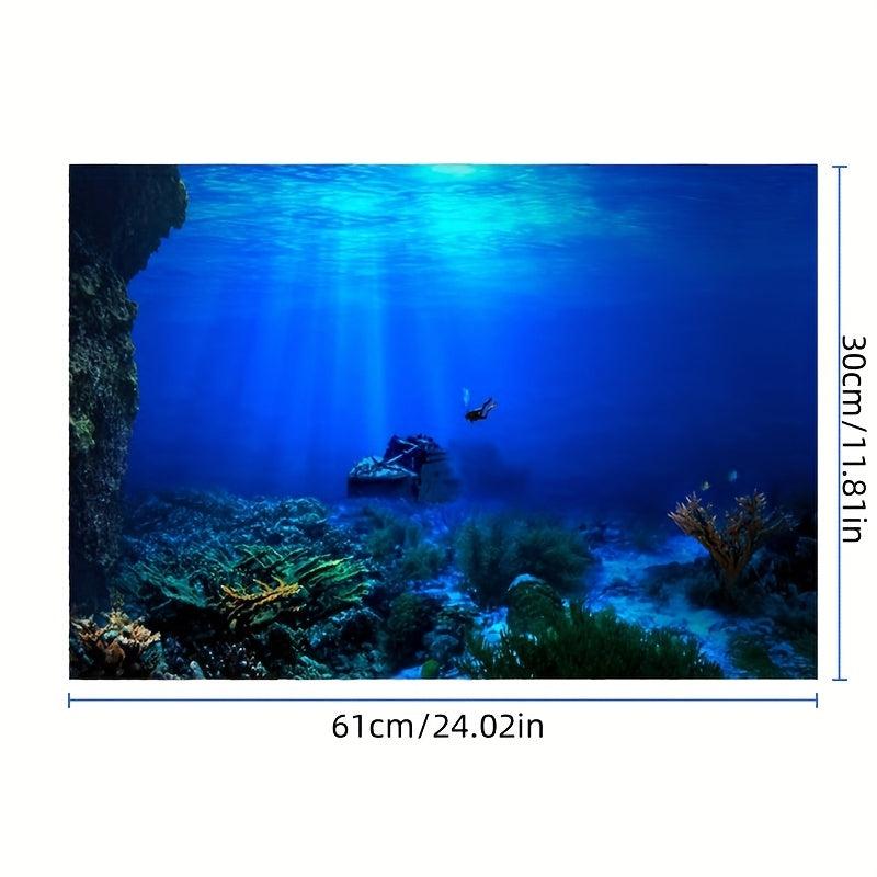 Fish Tank Background Decorative Painting Plants HD Aquarium Landscape Sticker