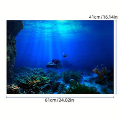 Fish Tank Background Decorative Painting Plants HD Aquarium Landscape Sticker