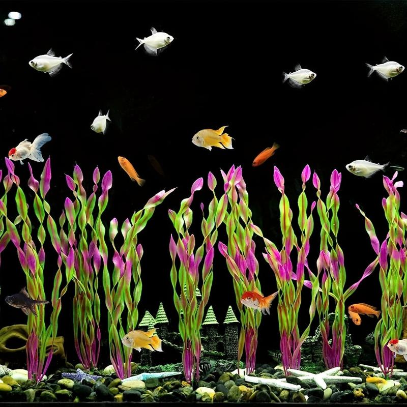 5pcs Artificial Seaweed Water Plants Plastic Aquatic Grass Fish Tank Decor