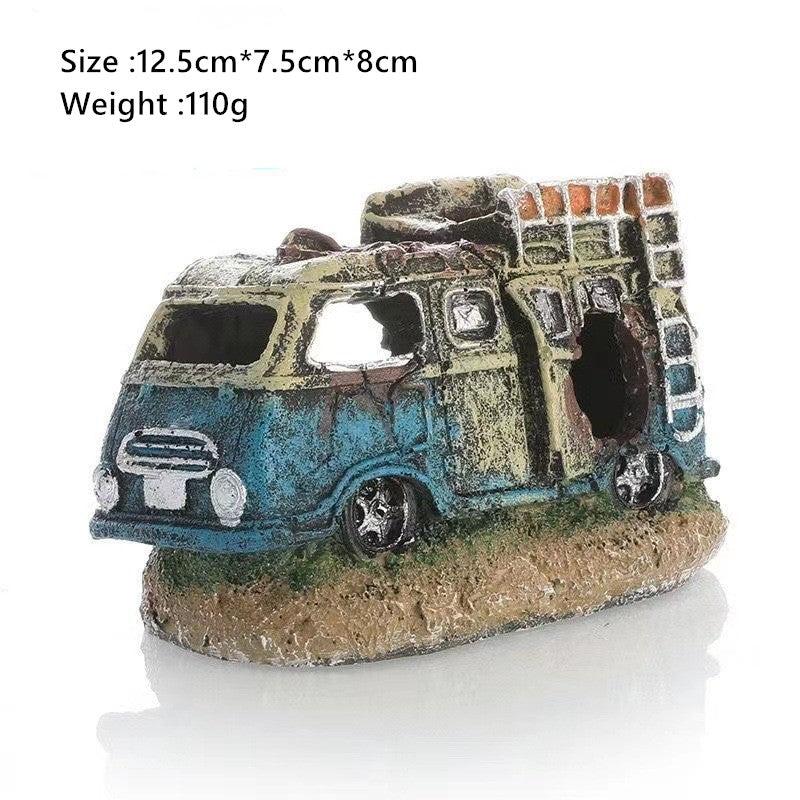 Simulation Car Decoration for Fish Tank Landscaping
