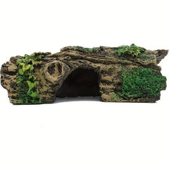 Resin Tree Trunk Ornament Betta House Cave Fish Tank Decor