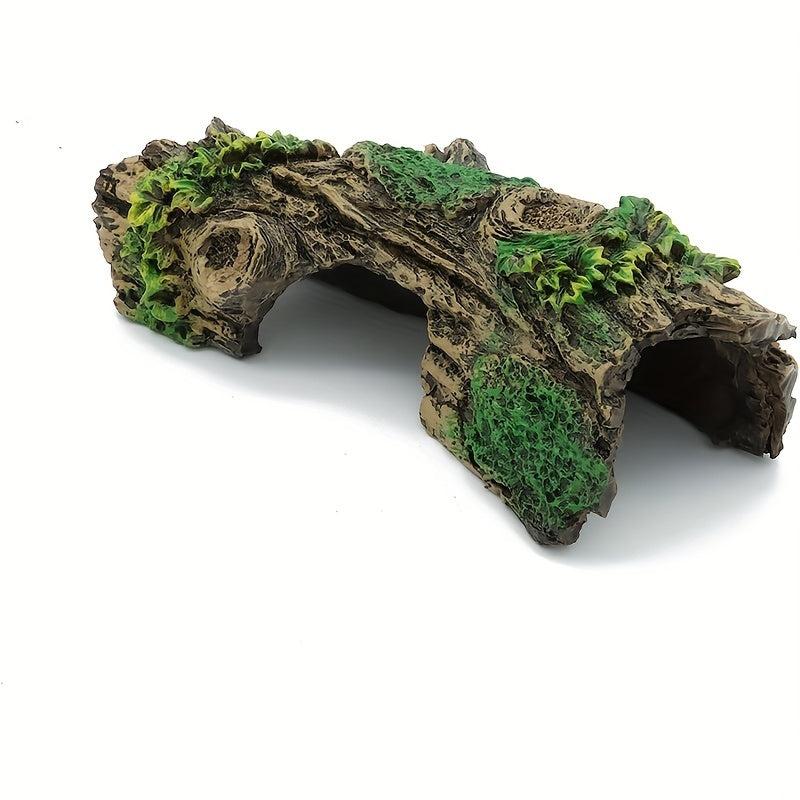 Resin Tree Trunk Ornament Betta House Cave Fish Tank Decor