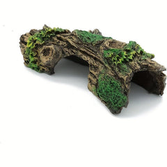 Resin Tree Trunk Ornament Betta House Cave Fish Tank Decor