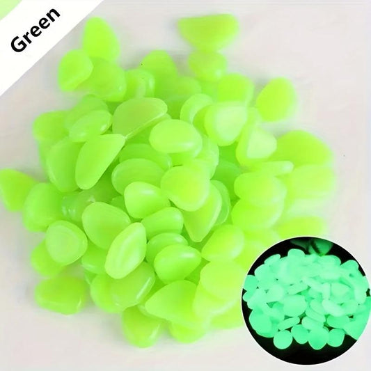 200pcs Luminous Stones Garden Fish Tank Gravel Outdoor Decoration
