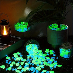 200pcs Luminous Stones Garden Fish Tank Gravel Outdoor Decoration