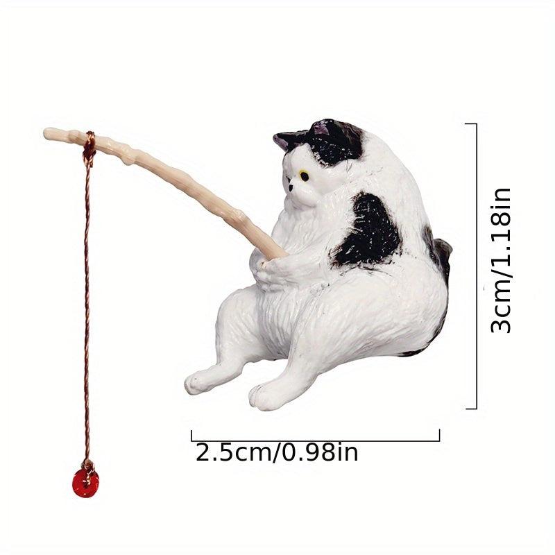 Cat Fishing Aquarium Decoration Toy Set