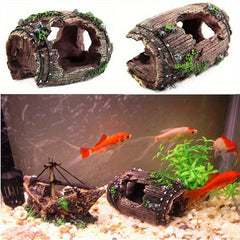 Resin Wine Barrel Cave Fish Tank Decoration for Aquarium