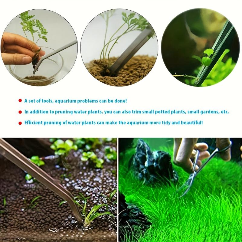 3pcs Long Stainless Steel Aquarium Plant Tools