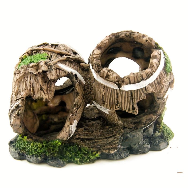 Resin Broken Barrel Aquarium Decoration Fish Tank Ornament