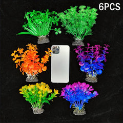 6pcs Artificial Aquatic Plants for Vibrant Aquarium Landscape