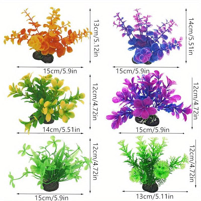 6pcs Artificial Aquatic Plants for Vibrant Aquarium Landscape