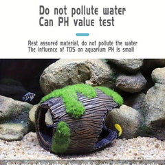 Wine Barrel Cave Fish Hidden Cave Resin Aquarium Decor