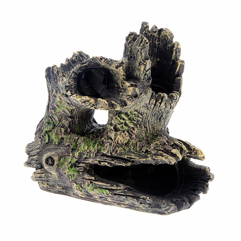 Aquarium Resin Crafts Ornaments Fish Tank Shrimp Shelter Wooden House