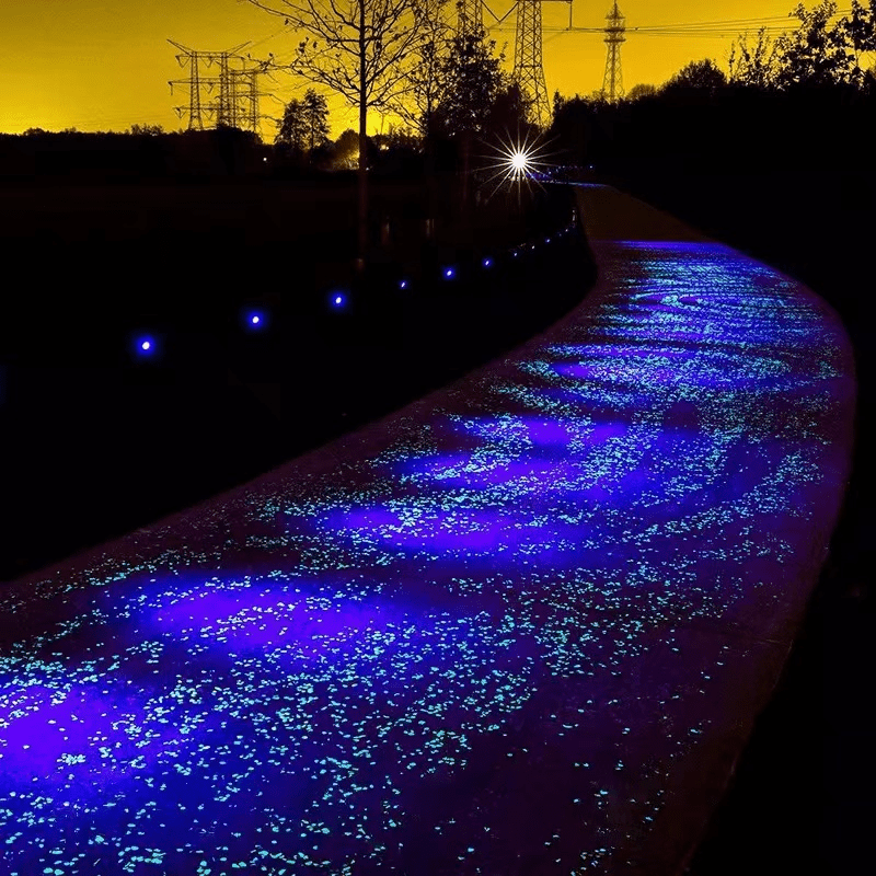 Glow Dark Pebbles Home Garden Aquariums Luminous Stones Fish Tanks Gravel Rock