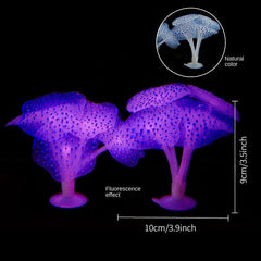 Aquarium Plastic Glowing Coral Ornament Fish Tank Landscaping Decoration
