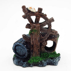 Resin Broken Barrel Aquarium Ornament