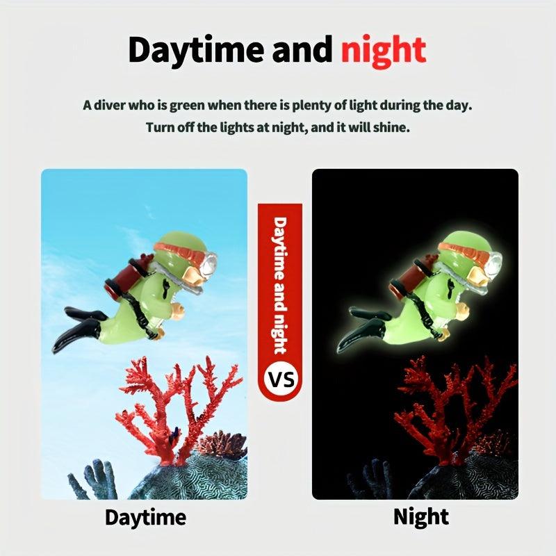 Fluorescent Floating Diver Fish Tank Ornament