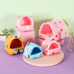 Small Animal Cozy Bed Cave for Guinea Pig Hamster Rabbit Hedgehog