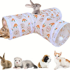 Pet Tunnel Collapsible Tube Toy Rabbit Hideout Tunnel Rabbit Hideout Toy