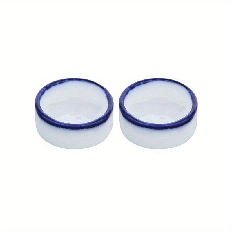 2pcs Spider Micro Water Bowls Mini Ceramic Dish For Spider Tarantula Millipede