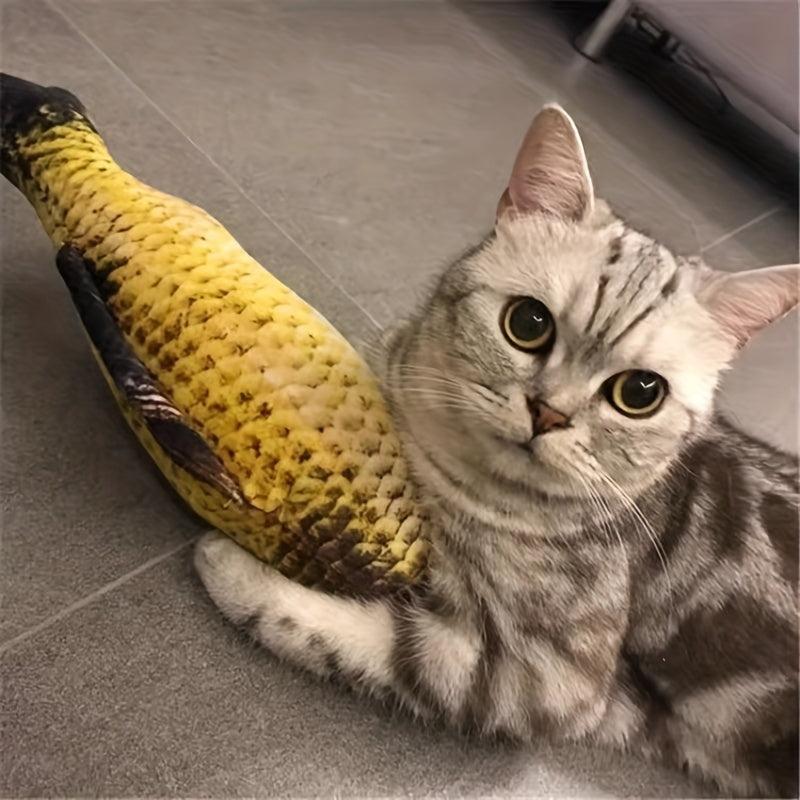 Fish Shape Cat Toy Plush Stuffed Toy Soft Plush Fish Kitten Teasing Toy