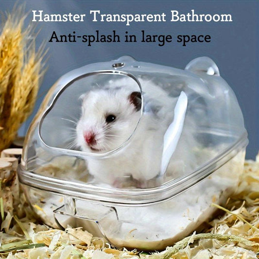 Hamster Transparent Sand Bath Container Splash-proof