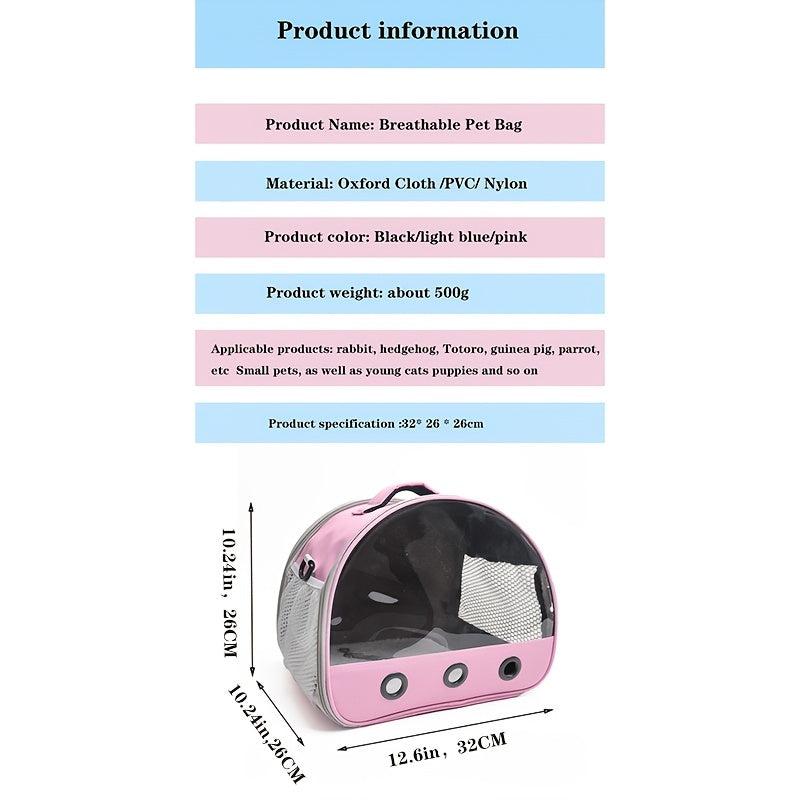 Portable Small Animal Carrier Bag for Guinea Pigs Hamsters Hedgehogs