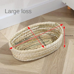 Handwoven Grass Nest Cage for Small Pets