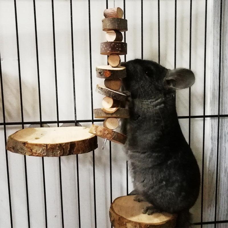 Wood Branch Bite String Hamster Chewing Toy Molar String