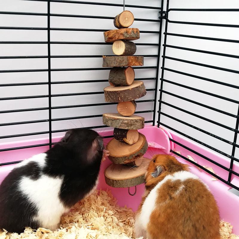 Wood Branch Bite String Hamster Chewing Toy Molar String