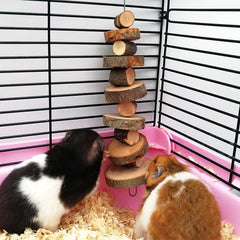 Wood Branch Bite String Hamster Chewing Toy Molar String