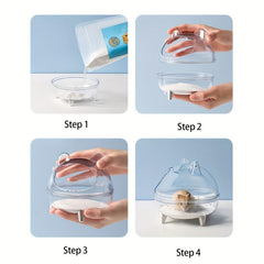 Hamster Bathroom Small Pet Transparent Toilet Chinchilla Bathtub Sand Anti
