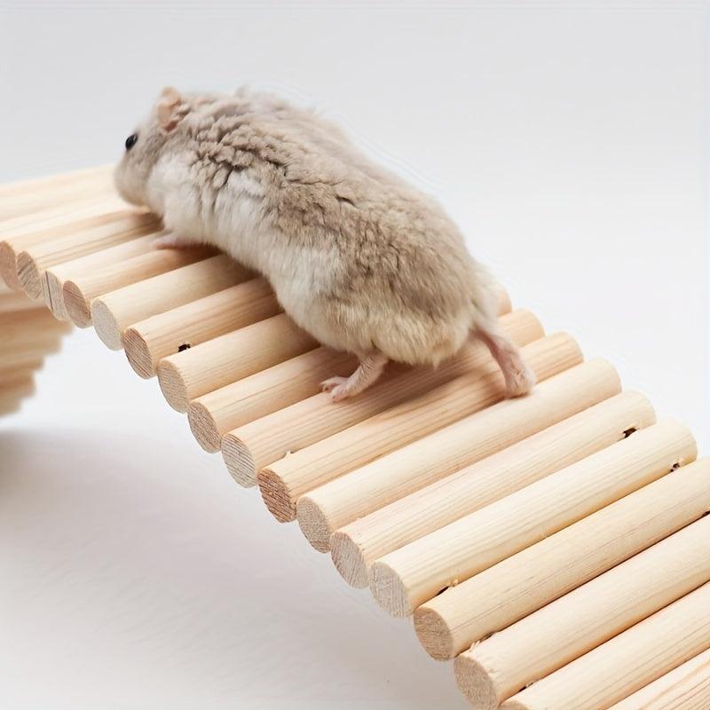 Wooden Rat Ladder Bridge Fun Climbing Toy for Small Animals