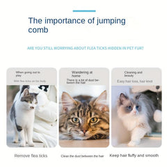 Cat & Dog Flea Removal Comb - Pet Hair & Lint Cleaner