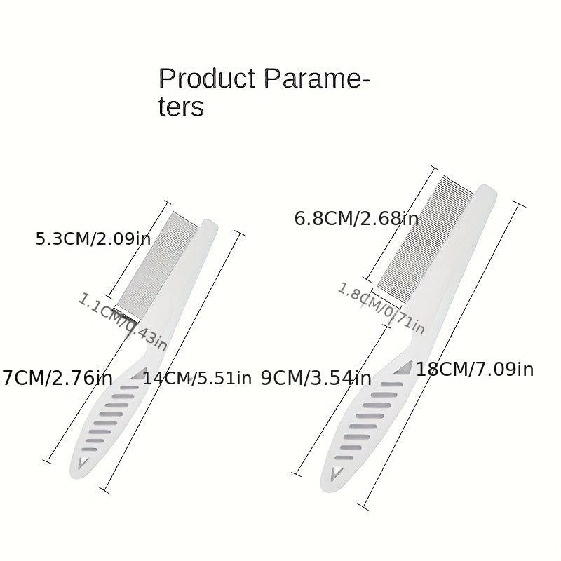 Cat & Dog Flea Removal Comb - Pet Hair & Lint Cleaner