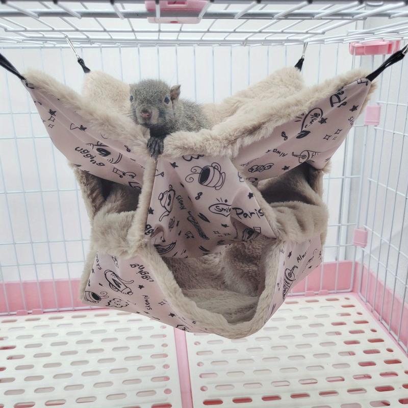 Sugar Glider Perch Warm Three-layer Hammock Small Pet Hanging Squirrel Sleeping