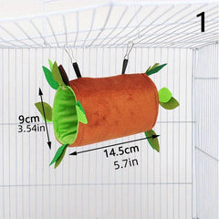 Cozy Forest Pattern Small Animal Hammock Bed for Cage Nest - Warmth & Comfort